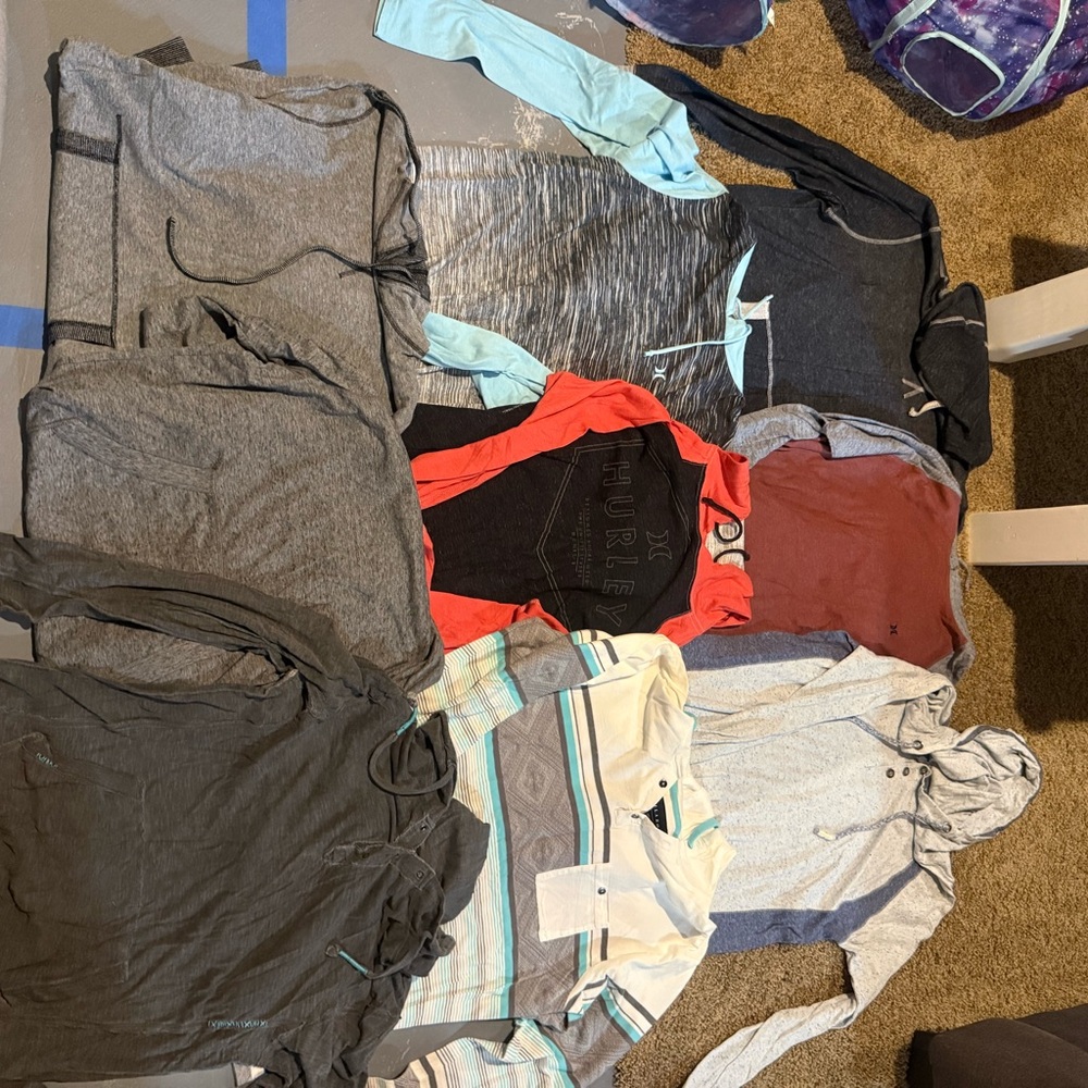 Lightweight Sweatshirts Lot (Hurley, Billabong, BKE and more)